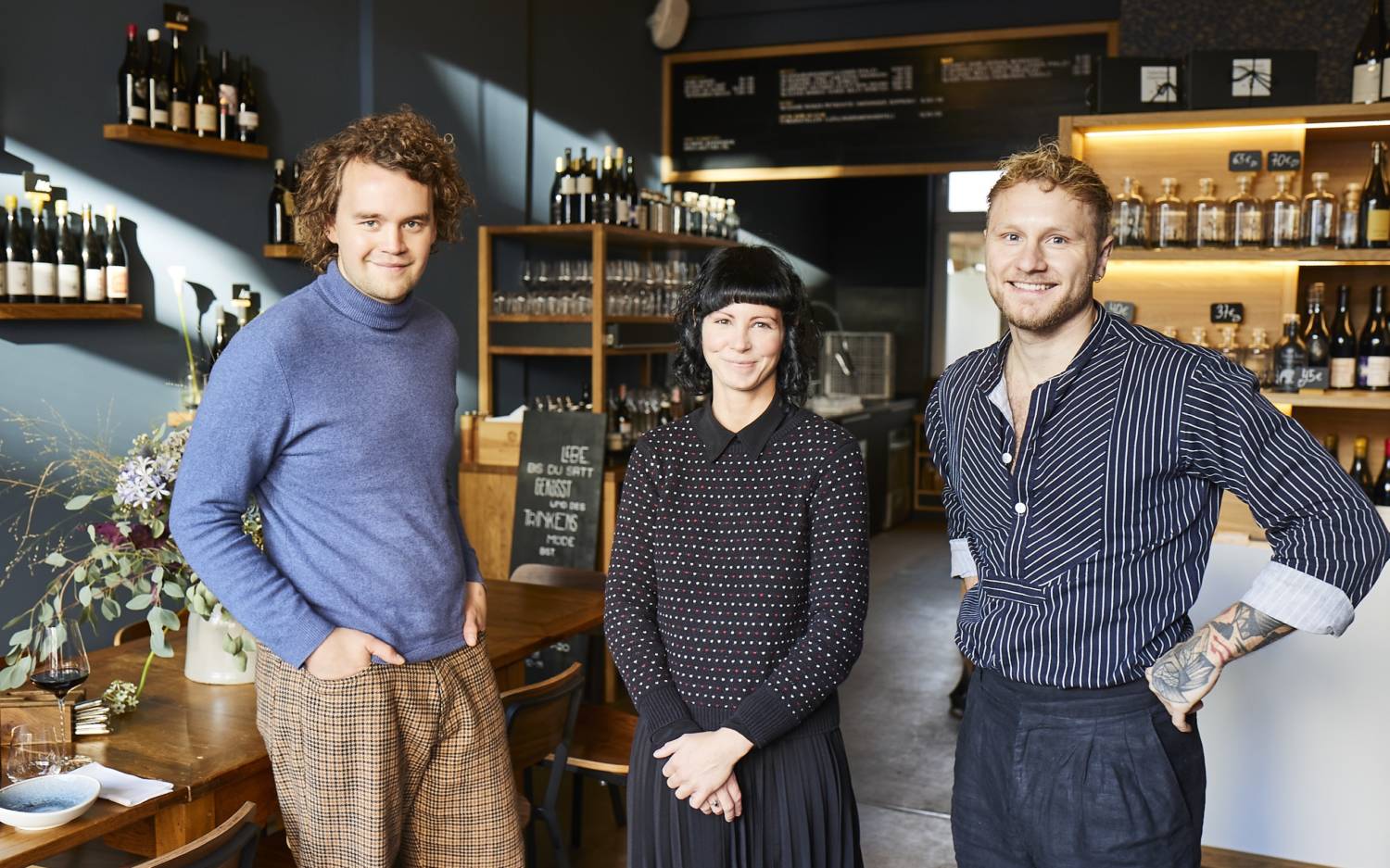 Das Klinker-Team: Marianus (l.), Claudia und Aaron 