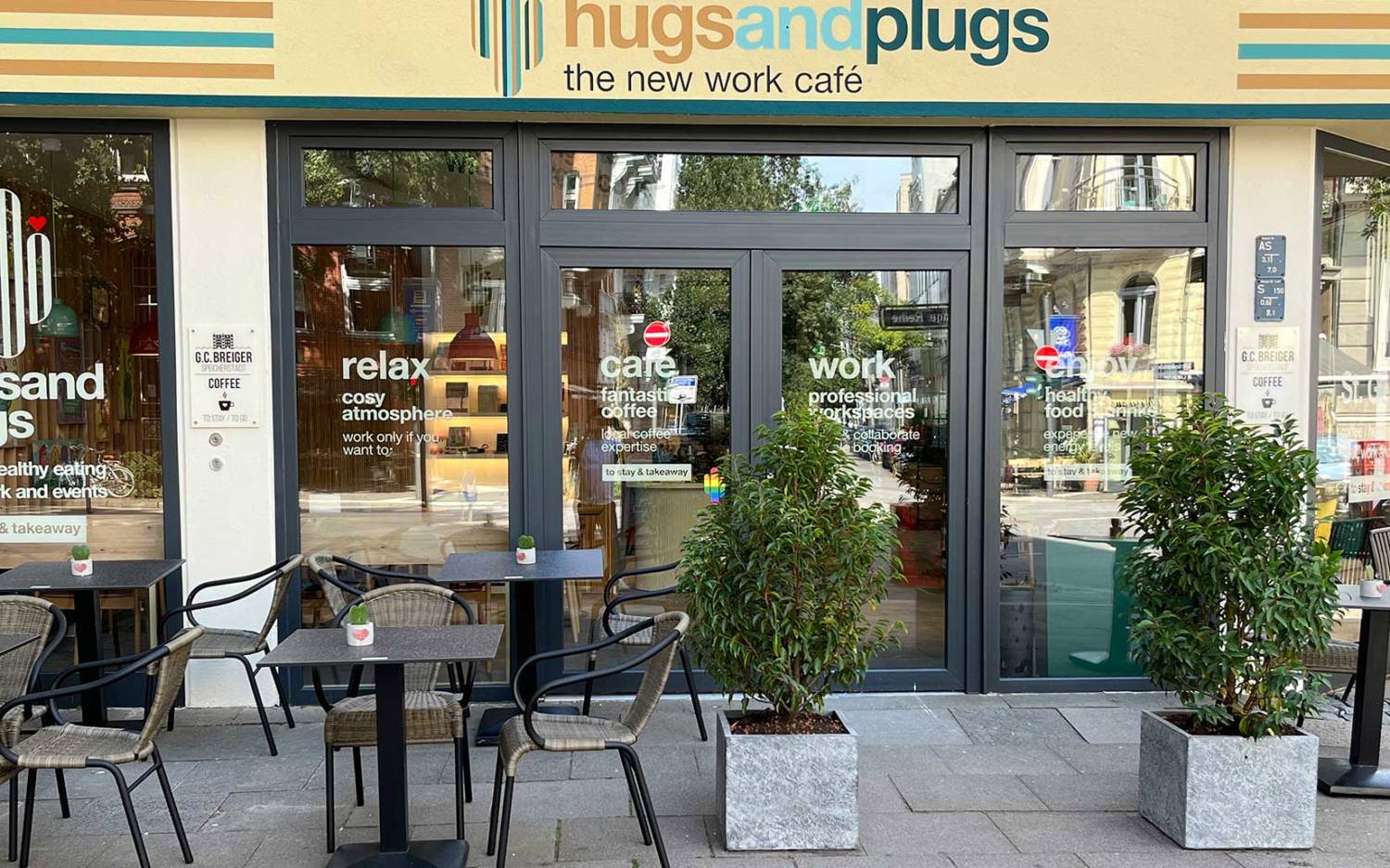 hugsandplugs ist das neue Work Café in St. Georg / ©hugsandplugs