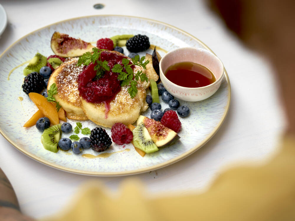 Wer kann da schon Nein sagen: Pancakes mit Obst im Marshal Street Coffee in der Altstadt /©Marc Sill