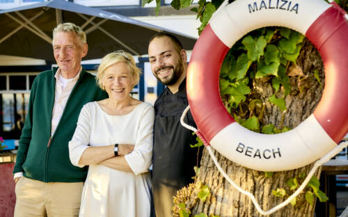 Das Team des Malizia Beach in Blankenese - Immer ein Lächeln auf den Lippen / ©Marc Sill