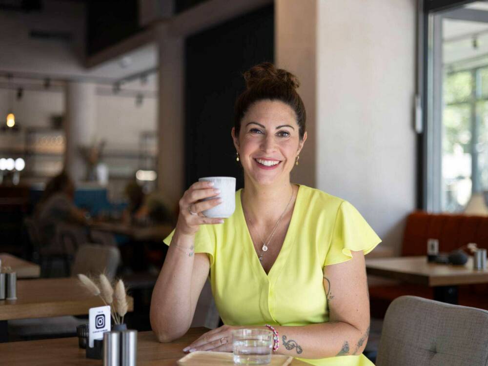 Madita van Hülsen im Restaurant Amare am Schulterblatt / ©Johanna Zobel