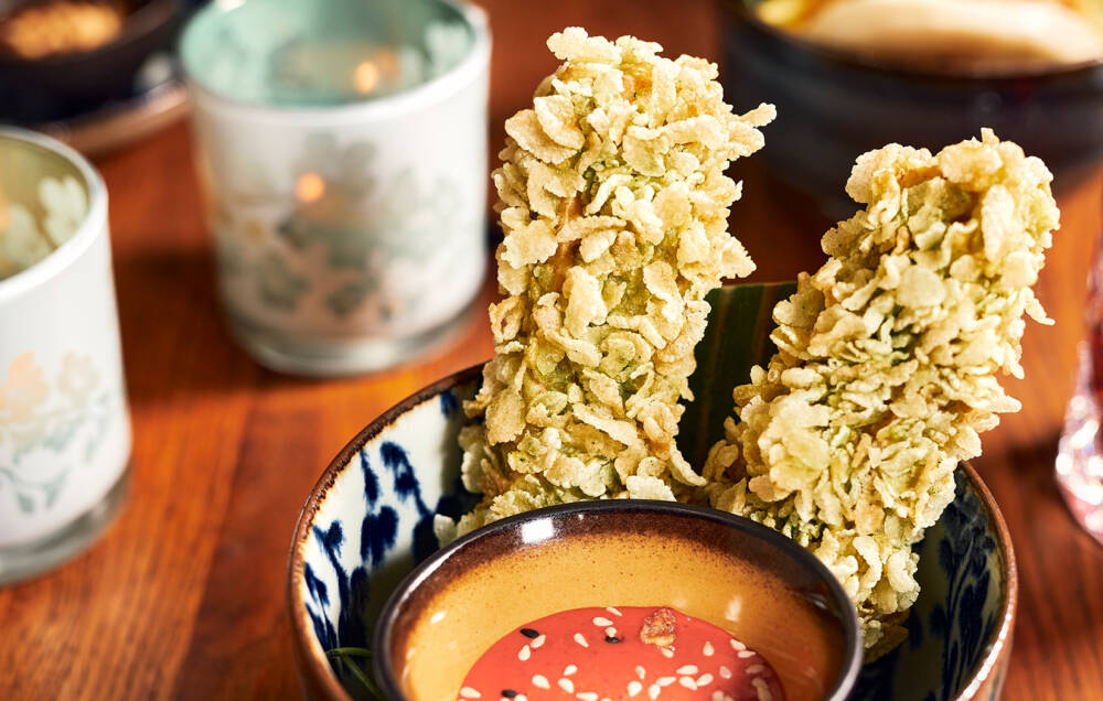 Veganes Restaurant am Mühlenkamp: Die knusprigen Tofu-Sticks überzeugen auch Fleischfans / ©Marc Sill